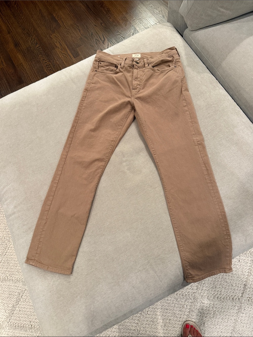 J. Crew Men's Slim Straight Jeans in Light Brown
